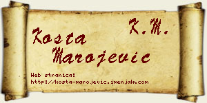 Kosta Marojević vizit kartica